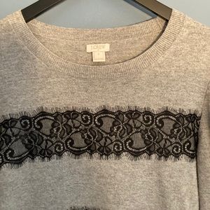 J. Crew Merino Wool & Lace Sweater (S)